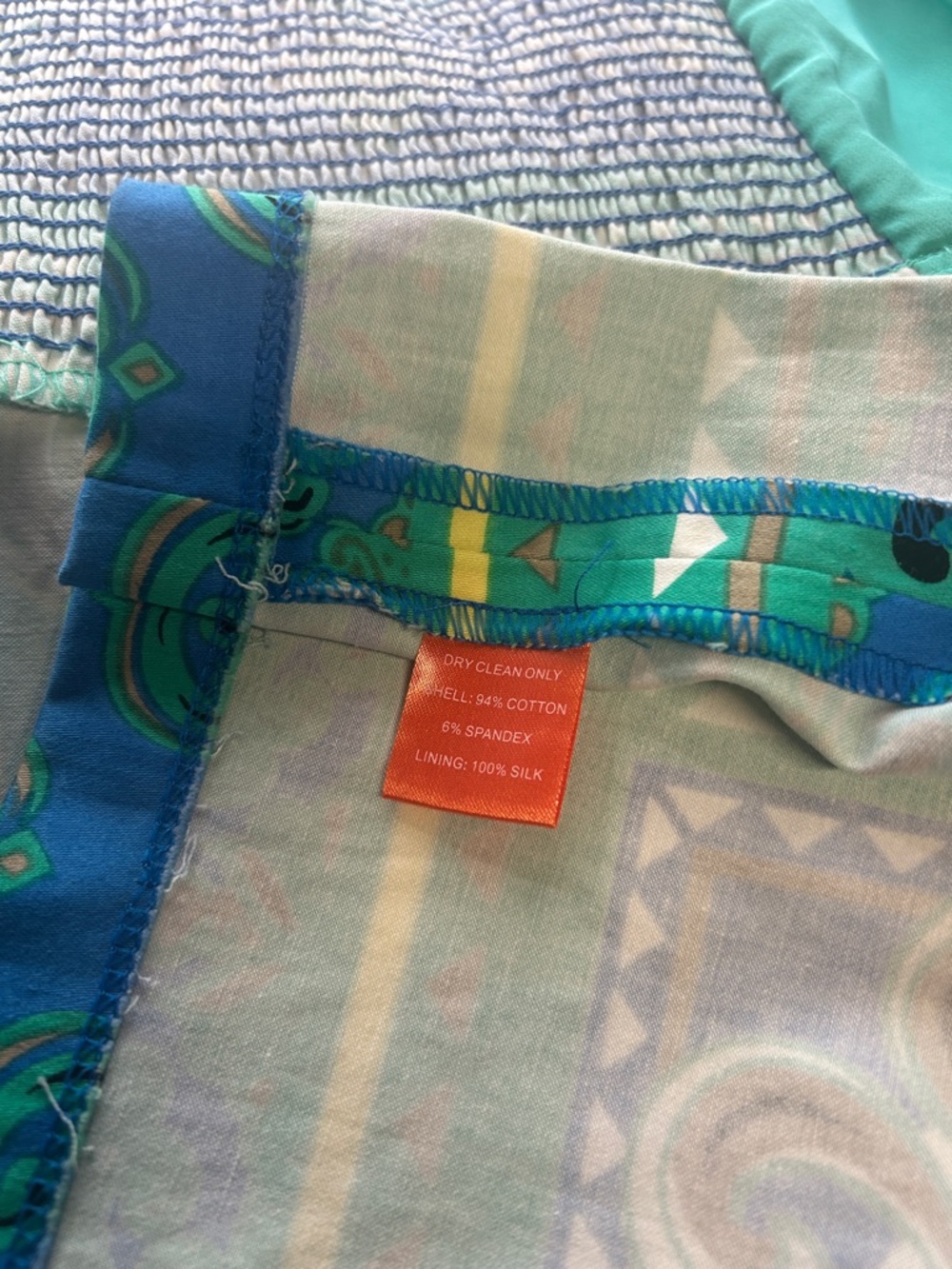 Multicolored Paisley Print Mini Dress Women’s Size Medium Hale Bob - Picture 15 of 15